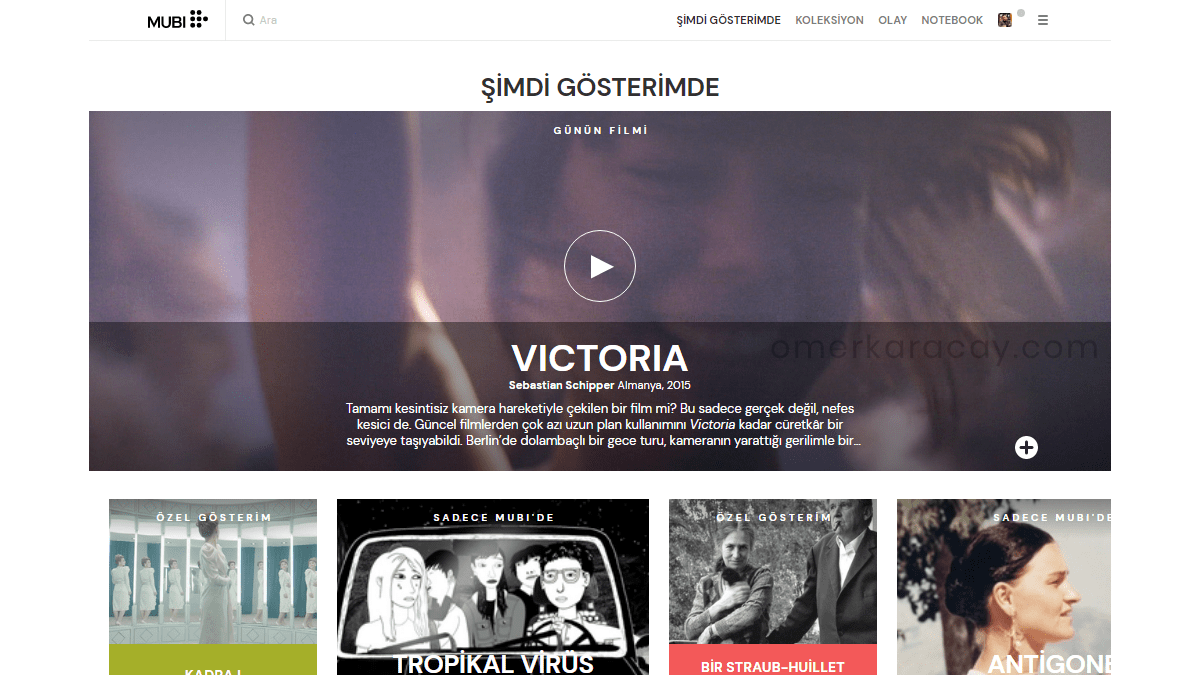Mubi Film Öğrenciler için Ücretsiz
