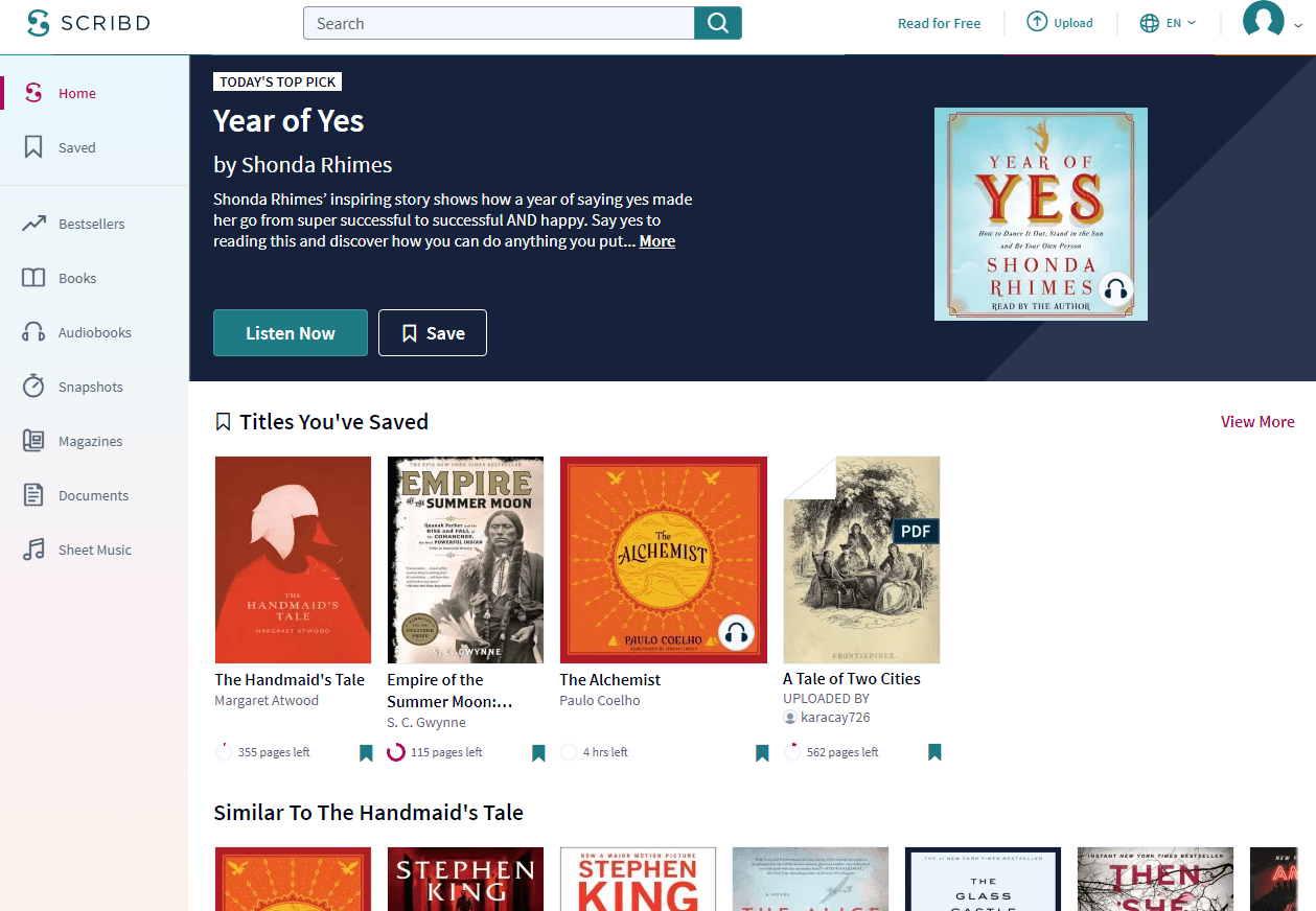 Scribd 1 Ay Ücretsiz